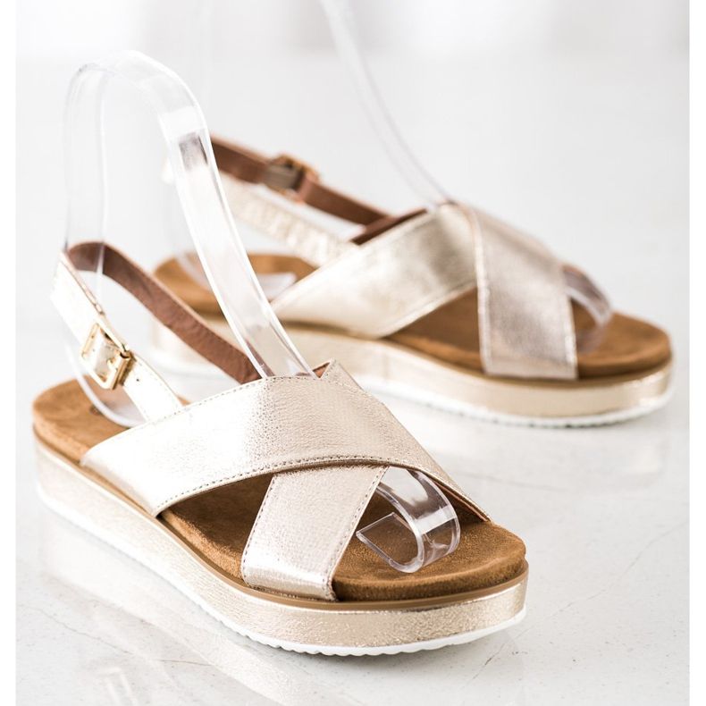 Goodin Sandalias doradas en la plataforma dorado 2