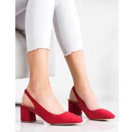 Goodin Zapatos sin cordones con talón expuesto rojo 2