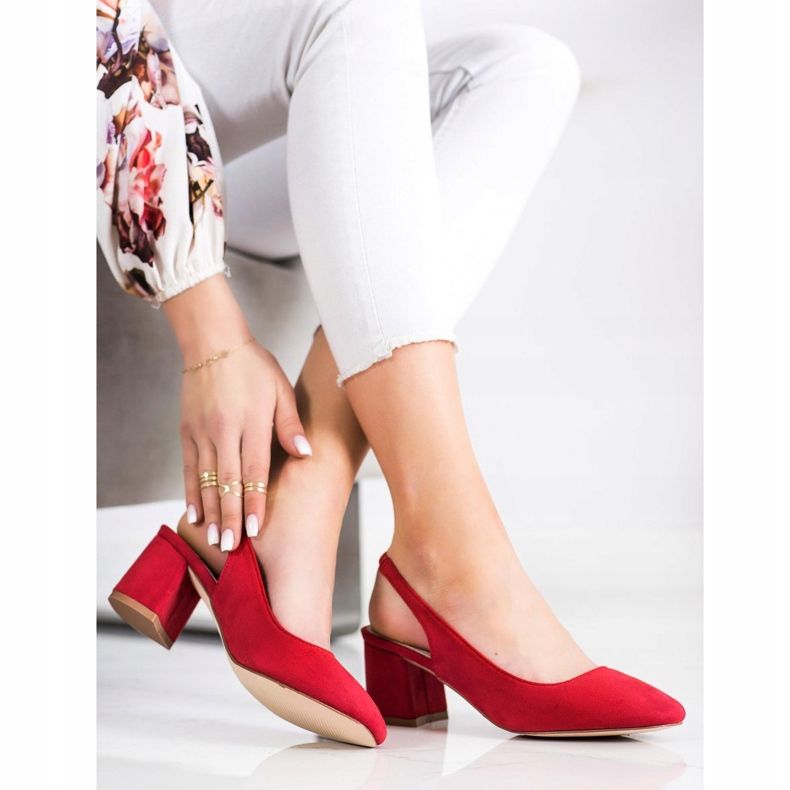 Goodin Zapatos sin cordones con talón expuesto rojo 1