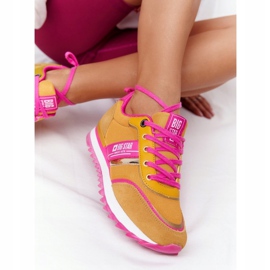 Zapatos Deportivos Mujer Memory Foam Big Star HH274273 Amarillo rosado 5