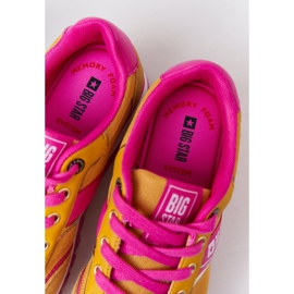 Zapatos Deportivos Mujer Memory Foam Big Star HH274273 Amarillo rosado 7