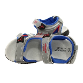 American Club Sandalias grises Inserto de cuero para niños American 3