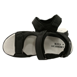 American Club Sandalias Deportivas Inserción de cuero HL09 / 21 Negro 3
