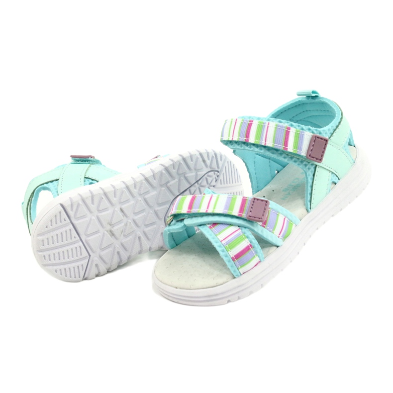 Inserto de cuero de sandalias para niños para velcro american club rl44/21 colorido multicolor 2