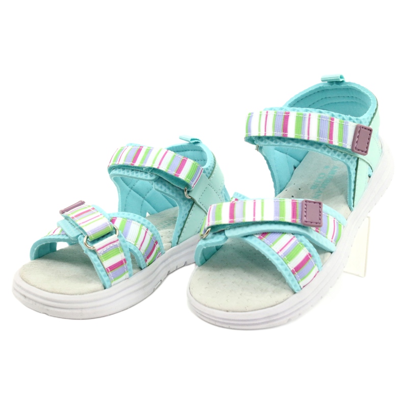 Inserto de cuero de sandalias para niños para velcro american club rl44/21 colorido multicolor 1