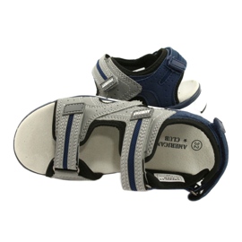 American Club Sports Sports Boys Inserto de cuero ES33/21 Gray gris 3