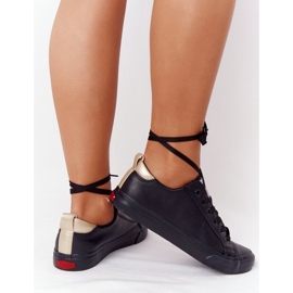 Zapatillas de mujer de cuero ecológico Cross Jeans HH2R4003C Negro 4