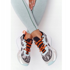 Zapatos Deportivos Mujer Memory Foam Big Star HH274324 Gris-Verde naranja 2