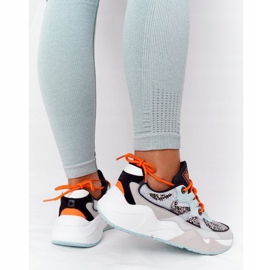 Zapatos Deportivos Mujer Memory Foam Big Star HH274324 Gris-Verde naranja 5