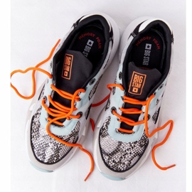 Zapatos Deportivos Mujer Memory Foam Big Star HH274324 Gris-Verde naranja 1