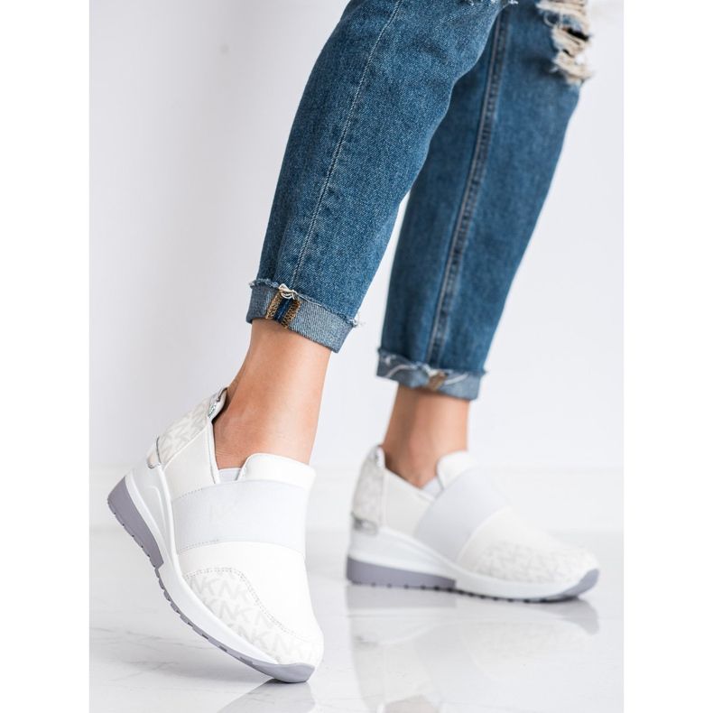 SHELOVET Zapatillas blancas sin cordones blanco 1