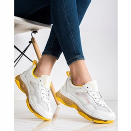 Goodin Zapatillas de cuero blanco 2