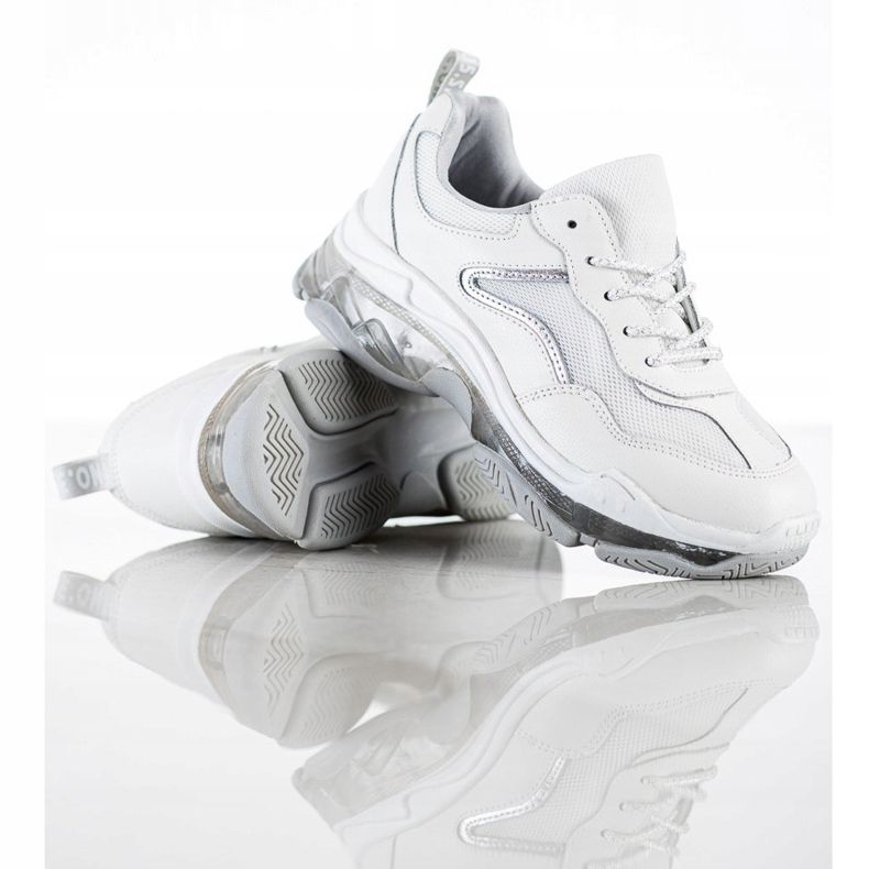 Goodin Zapatillas de cuero blanco 1