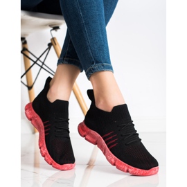 SHELOVET Zapatillas caladas en la plataforma negro 3