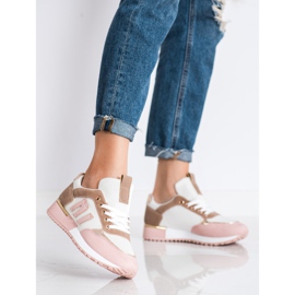 SHELOVET Calzado deportivo con malla rosa 1