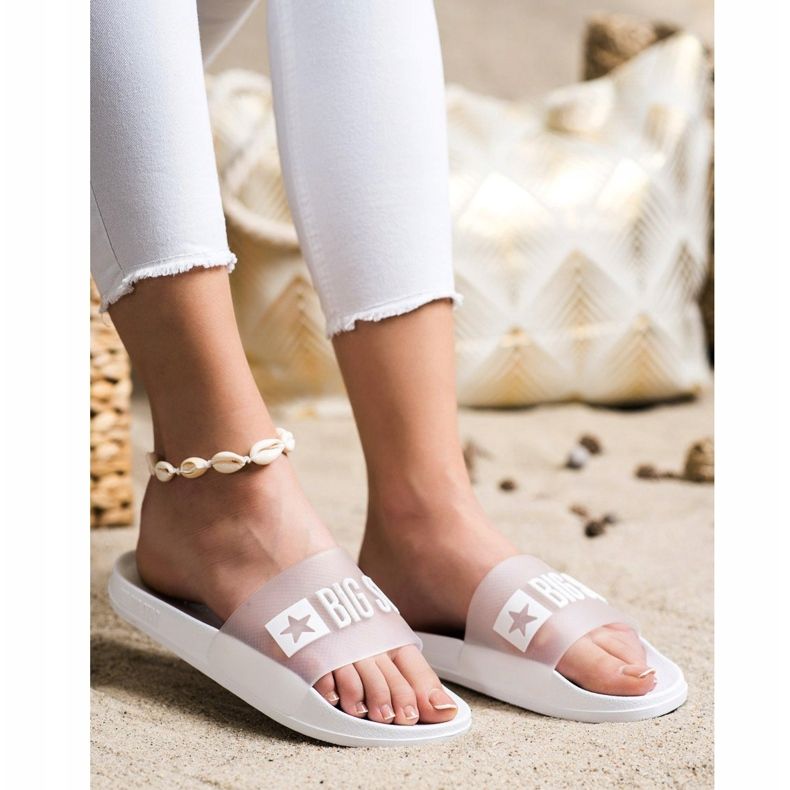 Pantuflas Big Star para mujer FF274A199 blanco 1 Pantuflas Big Star para mujer FF274A199 blanco 1