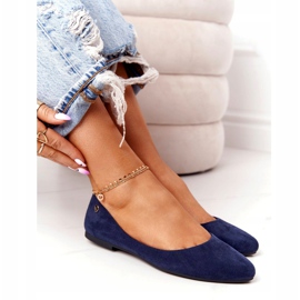 Bailarinas Ante Sergio Leone BL622 Azul Marino 1