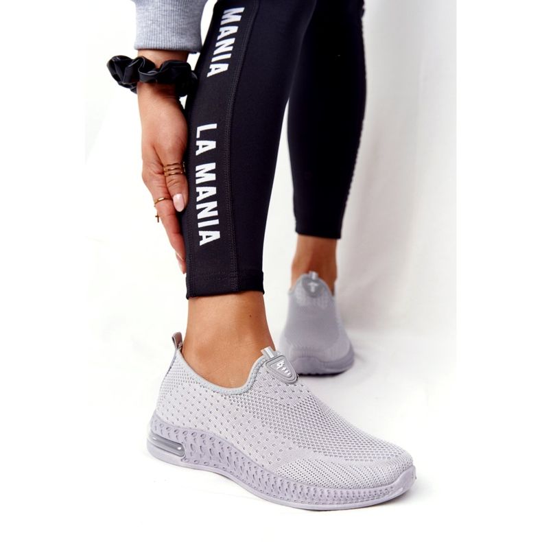 PS1 Zapatos Deportivos De Mujer Sin Cordones Gris Be Stretchy 4 PS1 Zapatos Deportivos De Mujer Sin Cordones Gris Be Stretchy 4