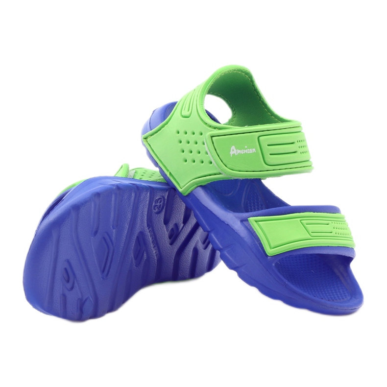 Sandalias de agua American Club 0333 azul verde 4