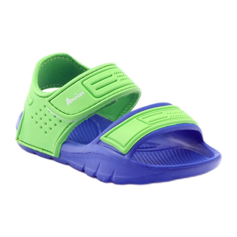 Sandalias de agua American Club 0333 azul verde 2
