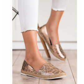 Kylie Alpargatas manchadas beige dorado 3