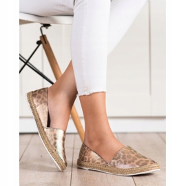Kylie Alpargatas manchadas beige dorado 4