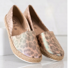 Kylie Alpargatas manchadas beige dorado 2
