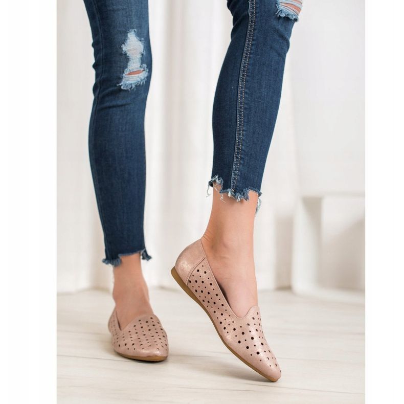 Kylie Señores calados rosado amarillo 1