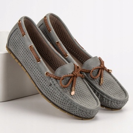Kylie Mocasines cómodos gris 6