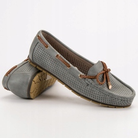 Kylie Mocasines cómodos gris 5