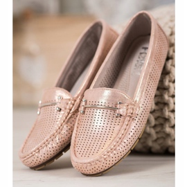 Kylie Mocasines brillantes rosa 1