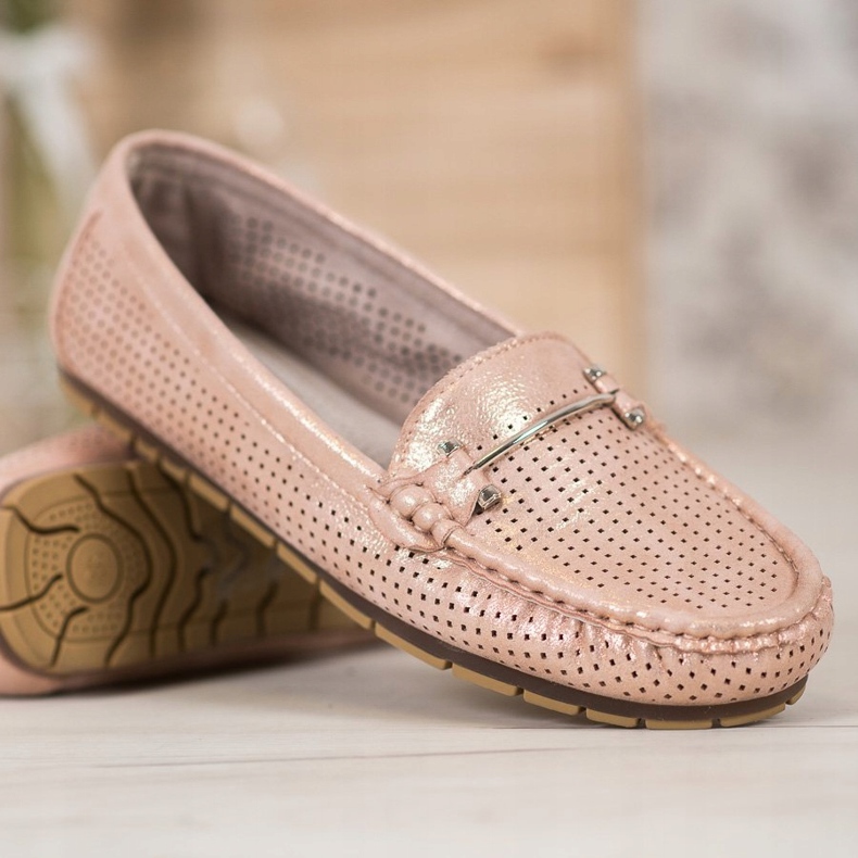 Kylie Mocasines brillantes rosa 2
