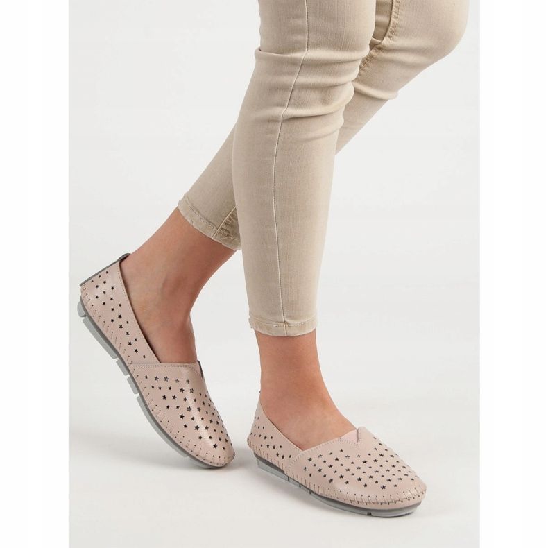 Kylie Zapatos de cuero para mujer beige 2