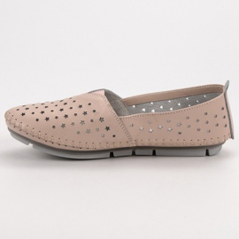 Kylie Zapatos de cuero para mujer beige 4