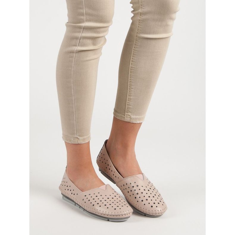 Kylie Zapatos de cuero para mujer beige 1