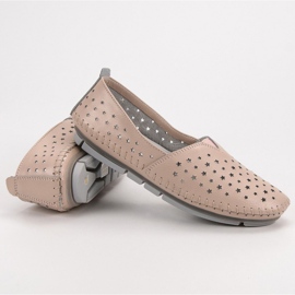 Kylie Zapatos de cuero para mujer beige 5
