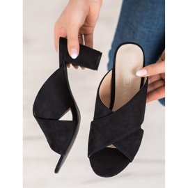 Filippo Pantuflas de ante negras negro 2