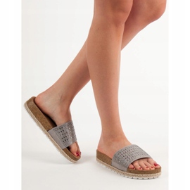 Seastar Pantuflas grises con circonitas 2