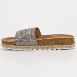Seastar Pantuflas grises con circonitas 4
