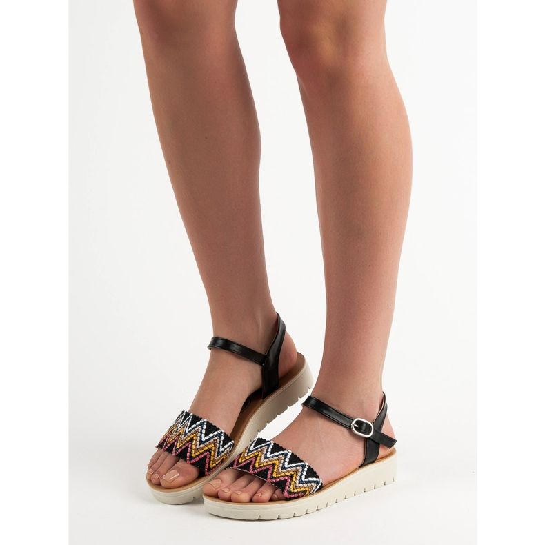 SHELOVET Sandalias casuales negro 2