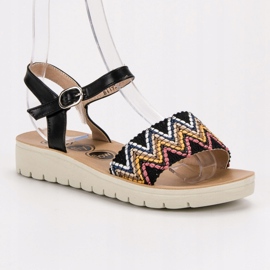 SHELOVET Sandalias casuales negro 5