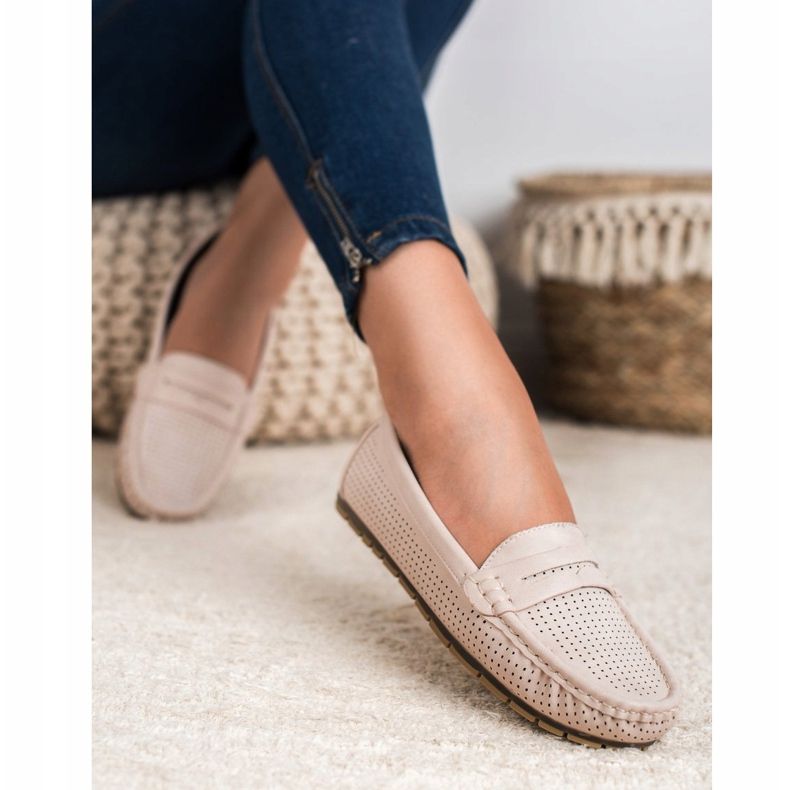 Kylie Mocasines calados beige 1