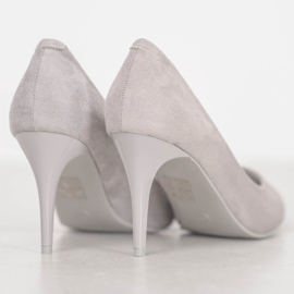 Kylie Tacones de gamuza clásicos gris 1