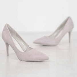 Kylie Tacones de gamuza clásicos gris 2