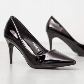 Kylie Salones Clásicos de Piel Ecológica negro 2