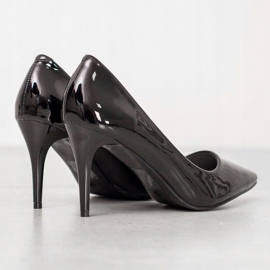 Kylie Salones Clásicos de Piel Ecológica negro 3