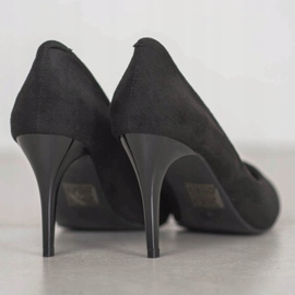 Kylie Tacones de gamuza clásicos negro 4