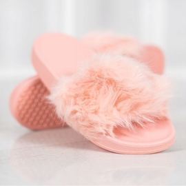 SHELOVET Zapatillas de Goma con Piel rosado 4