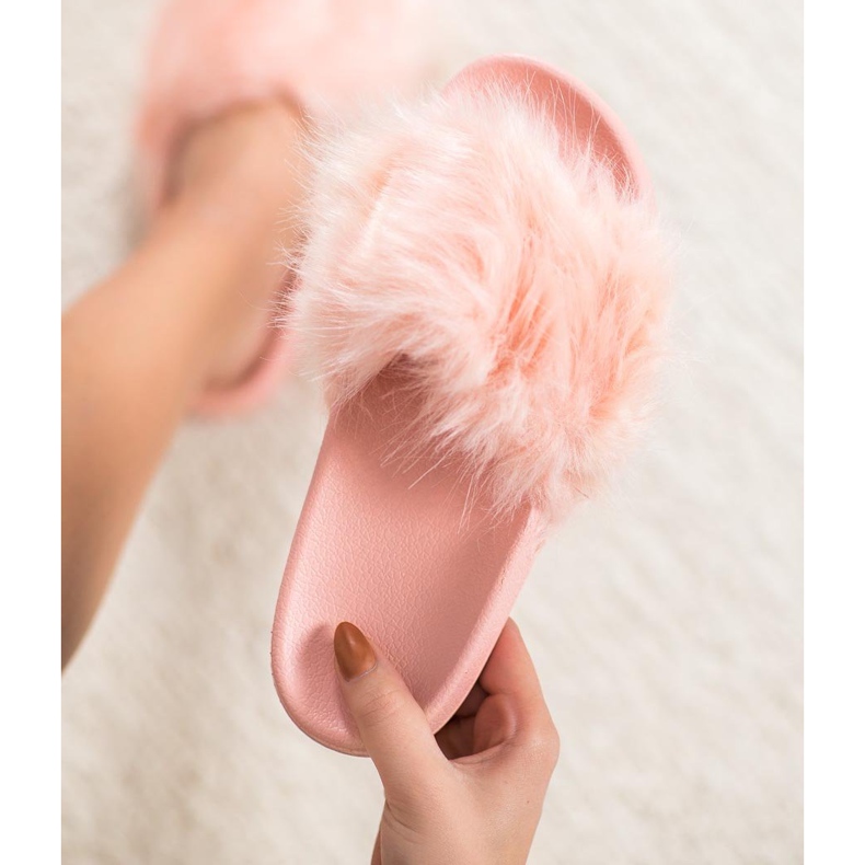 SHELOVET Zapatillas de Goma con Piel rosado 2