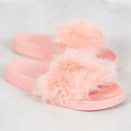 SHELOVET Zapatillas de Goma con Piel rosado 3